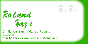 roland hazi business card